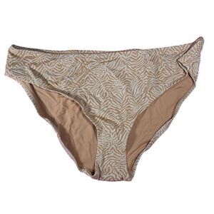 NWT Andie Women's XL Topaz Zebra Print Bikini Bottom Summer Beach Vacation